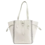 White Leather Furla Tote