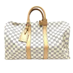 White Cotton Louis Vuitton Keepall