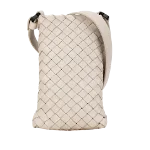 White Leather Bottega Veneta Crossbody Bag