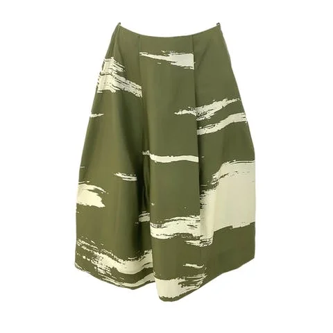 Green Fabric Saint Laurent Skirt