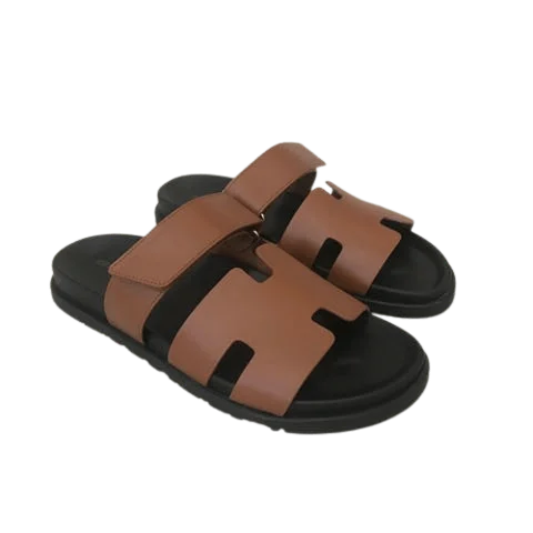 Brown Leather Hermes Sandals