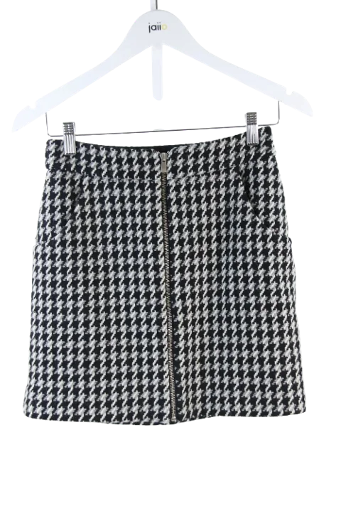 Black Fabric Maje Skirt