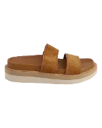 Brown Leather Vince Flat