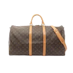 Brown Canvas Louis Vuitton Keepall