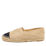 Beige Canvas Chanel Espadrilles