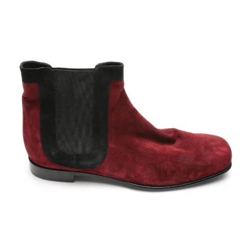 Red Leather Roger Vivier Boots