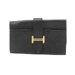 Black Leather Hermès Key Holder