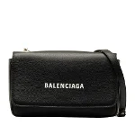 Black Leather Balenciaga Crossbody Bag