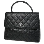 Black Leather Chanel Handbag