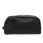 Black Leather Louis Vuitton Trousse Toilette