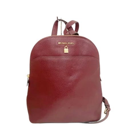 Burgundy Leather Michael Kors Backpack
