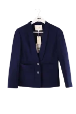 Blue Polyester Maje Blazer