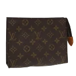 Brown Canvas Louis Vuitton Poche Toilette