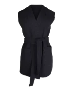 Navy Polyester Victoria Beckham Coat