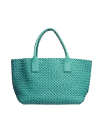 Blue Leather Bottega Veneta Cabat