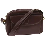 Burgundy Leather Cartier Shoulder Bag