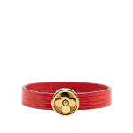 Red Leather Louis Vuitton Bracelet