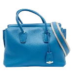 Blue Leather MCM Tote