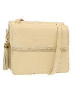 Beige Leather Valentino Shoulder Bag