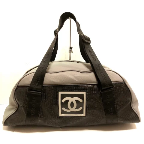 Grey Nylon Chanel Travel Bag