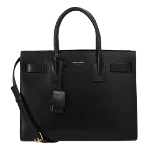 Black Leather Yves Saint Laurent Sac de Jour