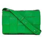 Green Leather Bottega Veneta Cassette Bag