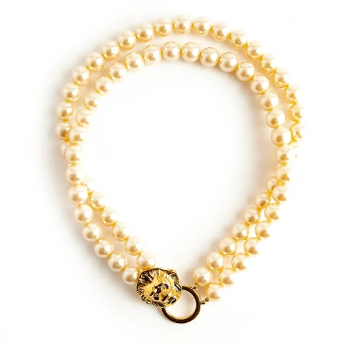 Gold Pearl Kenneth Jay Lane Necklace