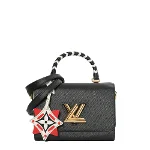 Black Leather Louis Vuitton Twist