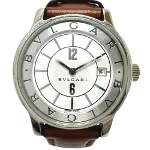 Brown Leather Bvlgari Watch