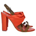 Orange Fabric Moschino Sandals