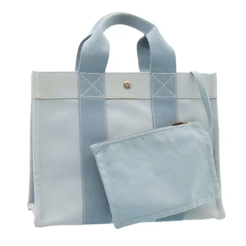 Blue Canvas Hermès Handbag
