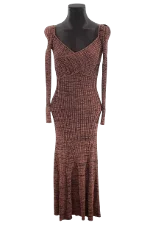 Brown Polyester Self Portrait Dress