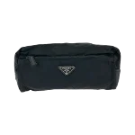 Black Canvas Prada Clutch