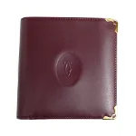 Burgundy Leather Cartier Wallet
