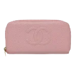 Pink Leather Chanel Wallet