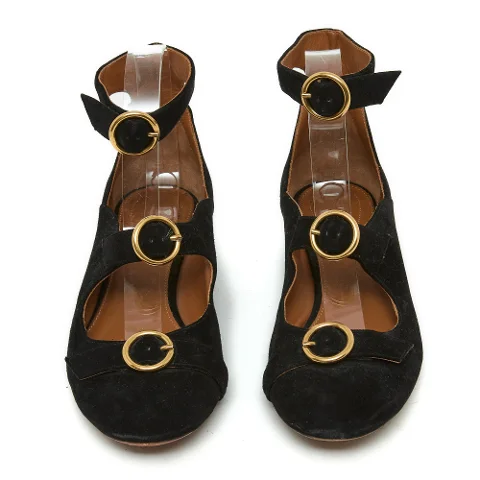 Black Suede Chloé Sandals