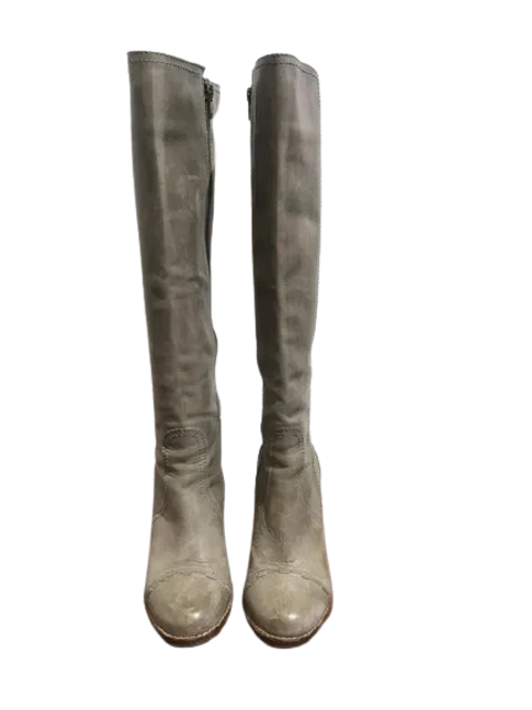 Grey Leather Chloé Boots