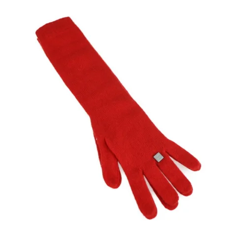 Red Wool Chanel Gloves
