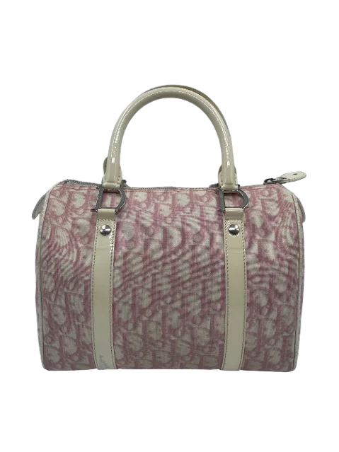 Pink Canvas Dior Bowling Bag