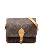 Brown Canvas Louis Vuitton Cartouchiere