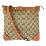 Brown Canvas Gucci Shoulder Bag