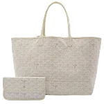 White Canvas Goyard St Louis Tote