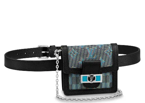 Blue Leather Louis Vuitton Belt Bags