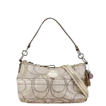 Beige Canvas Coach Handbag