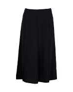 Navy Wool Hermes Skirt
