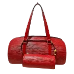 Red Leather Louis Vuitton Soufflot