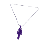 Purple Rubber Chrome Hearts Necklace