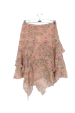 Pink Silk Moschino Skirt