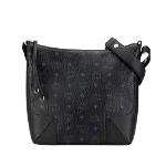 Black Fabric MCM Crossbody Bag