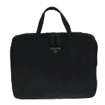 Black Fabric Prada Briefcase